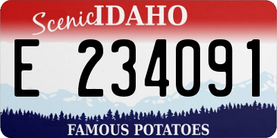 ID license plate E234091