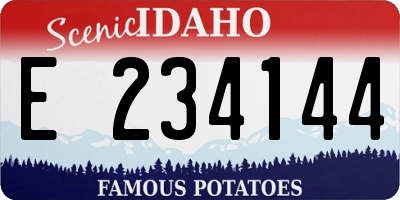 ID license plate E234144