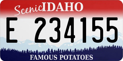 ID license plate E234155