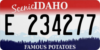 ID license plate E234277