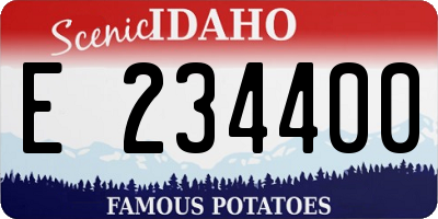 ID license plate E234400