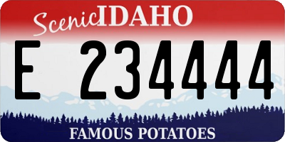 ID license plate E234444