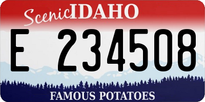 ID license plate E234508