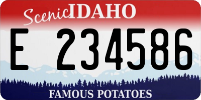 ID license plate E234586