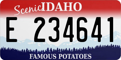 ID license plate E234641