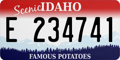 ID license plate E234741