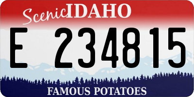 ID license plate E234815