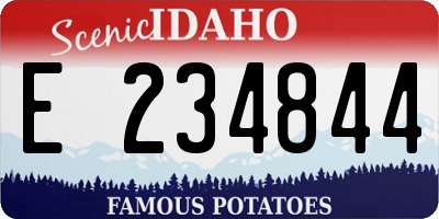ID license plate E234844
