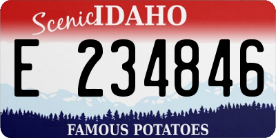 ID license plate E234846