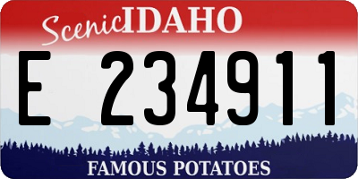 ID license plate E234911
