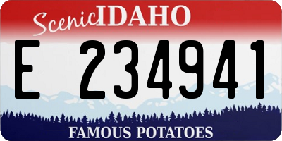 ID license plate E234941