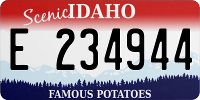 ID license plate E234944