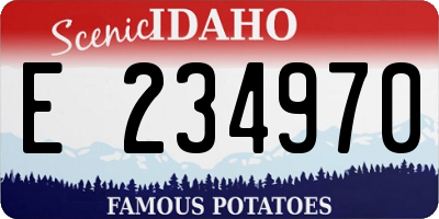 ID license plate E234970