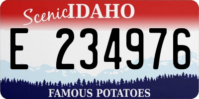 ID license plate E234976