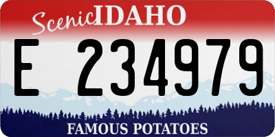 ID license plate E234979