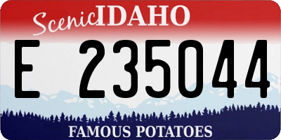 ID license plate E235044