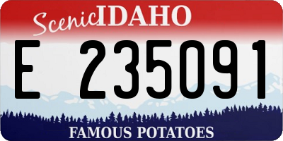 ID license plate E235091