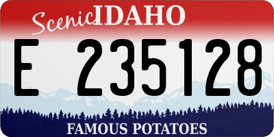 ID license plate E235128