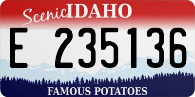 ID license plate E235136