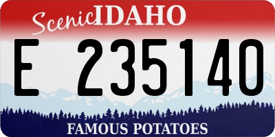 ID license plate E235140