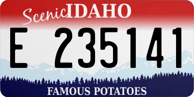 ID license plate E235141
