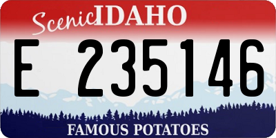 ID license plate E235146