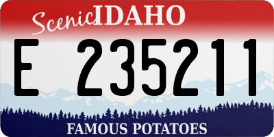 ID license plate E235211