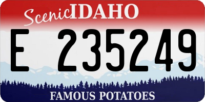 ID license plate E235249