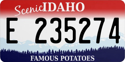 ID license plate E235274
