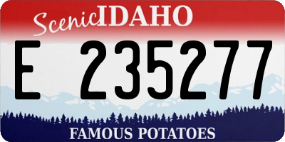 ID license plate E235277