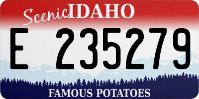 ID license plate E235279