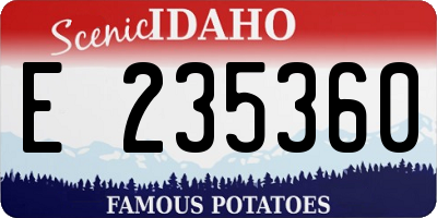 ID license plate E235360