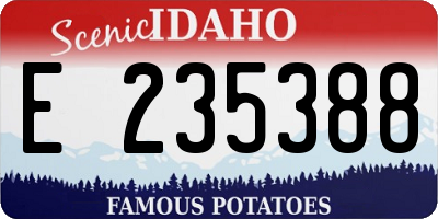 ID license plate E235388