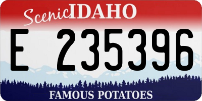 ID license plate E235396