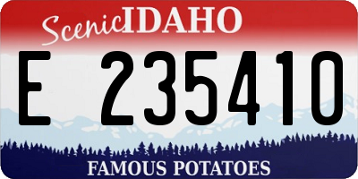 ID license plate E235410