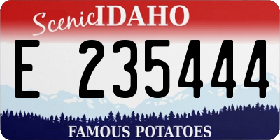 ID license plate E235444