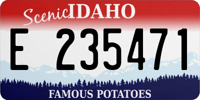 ID license plate E235471