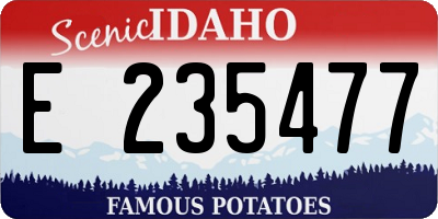 ID license plate E235477
