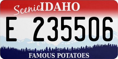 ID license plate E235506