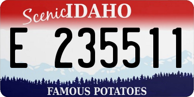 ID license plate E235511