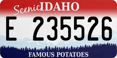 ID license plate E235526