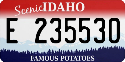 ID license plate E235530