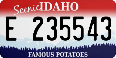 ID license plate E235543