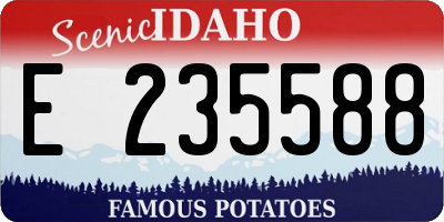 ID license plate E235588