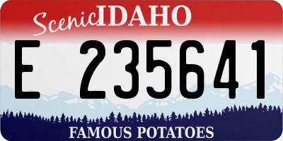 ID license plate E235641