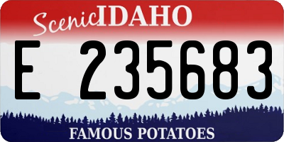 ID license plate E235683