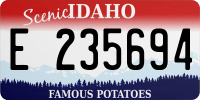 ID license plate E235694