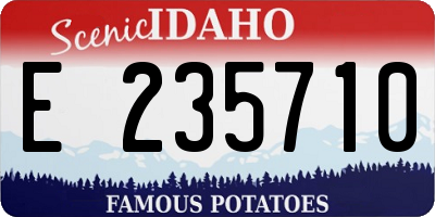 ID license plate E235710