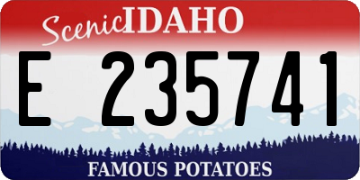 ID license plate E235741