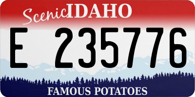 ID license plate E235776